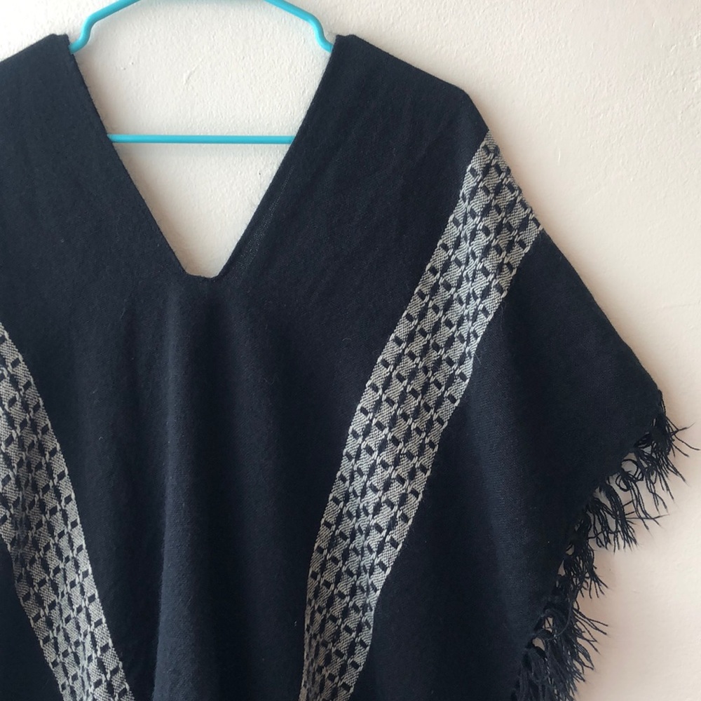 Black and White Poncho